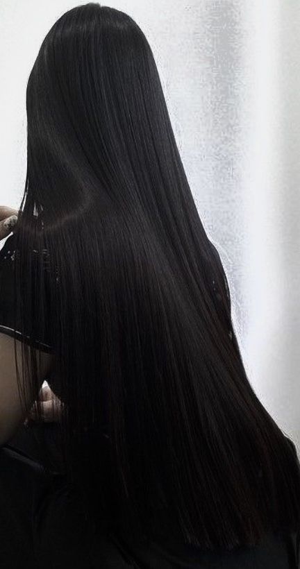 Hair Aesthetic Straight, Thick Hair Aesthetic, Super Long Black Hair, Aesthetic Straight Hair, Hair Inspo Black, Long Hair Aesthetic, Long Hair Thick, Silky Black Hair, Black Straight Hair