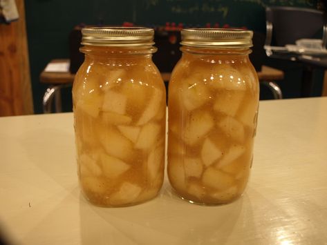 Pear Pie Filling | Tag Sis, You're It! Pear Pie Filling Canning Recipes, Canned Pear Pie Filling, Pear Pie Filling Canning, Recipes With Pears, Pear Pie Filling, Recipes For Canning, Spiced Pears, Canning Pears, Pie Fillings