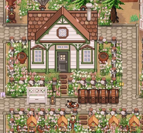 Cottagecore Games, Minecraft Farm Ideas, Cute Shed, Cottagecore Pictures, Mod Aesthetic, Stardew Farms, Stardew Valley Layout, Stardew Valley Tips, Stardew Valley Farms