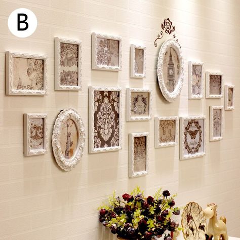 Elegant Solid Wood Wall Decoration Home Decor Picture Frame Set Wood Photo Frame Ideas, Photo Frame Ideas, Frame Wall Collage, Modern Picture Frames, Wall Frame Set, Picture Frame Decor, Antique Home, Framed Photo Collage, Porte Decorate