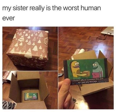 Birthday Sister, Sisters Funny, Spongebob Memes, Memes Sarcastic, Nice Things, Senior Year, Birthday Humor, Funny Laugh, Funny Things