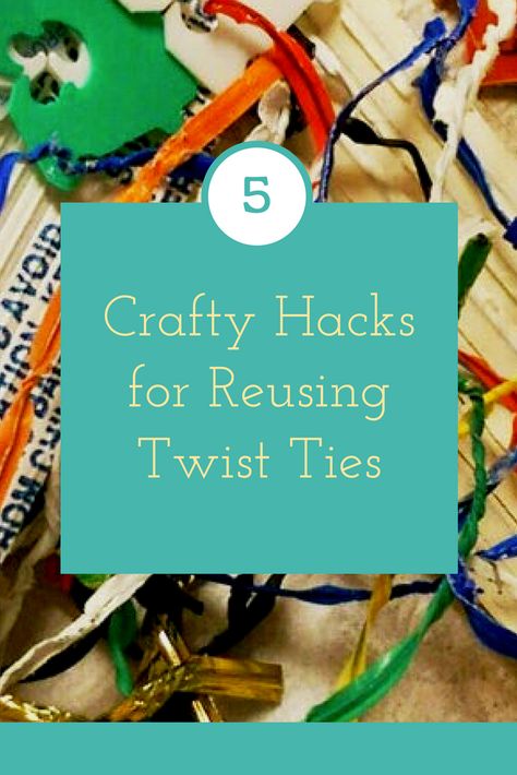 Not sure what to do with twist ties? Don't worry — there are plenty of ways to reuse twist ties. So put on your creative cap and get crafting! Twist Ties Crafts Ideas, Twist Ties Crafts, Bread Ties Crafts, Bread Ties, Tie Storage, Tie Crafts, Upcycle Recycle, Creative Things, Trash Bag