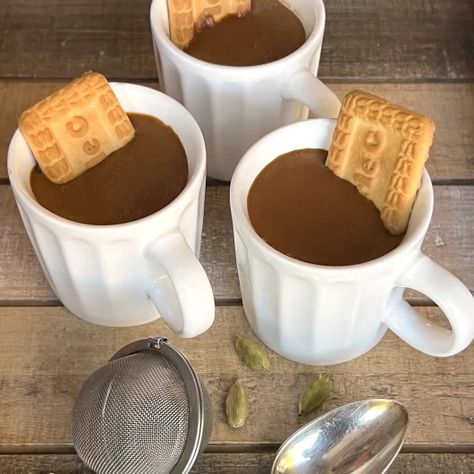 Chai Biscuit Pudding Parle G Biscuits, Chai Biscuit, Mango Pudding Recipe, Parle G, Chai Pudding, Agar Agar Powder, Biscuit Dessert, Biscuit Pudding, Easy Puddings