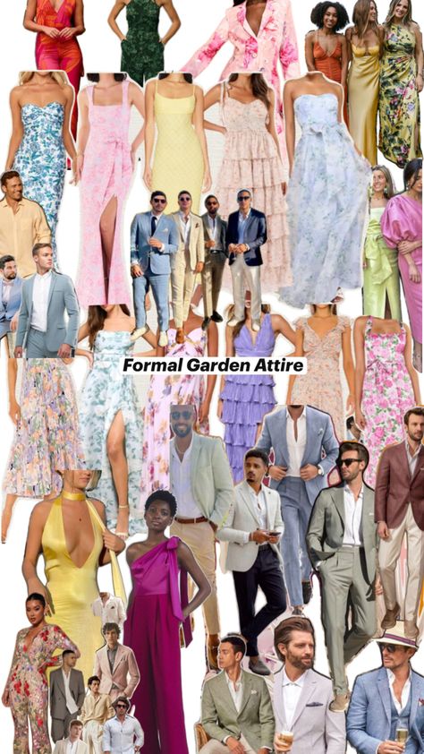 Formal Garden Party Wedding Guest Attire, Formal Garden Party Attire, Formal Garden Party, Garden Formal, Formal Wedding Attire, Wedding Moodboard, Formal Garden, July Wedding, Wedding 2025