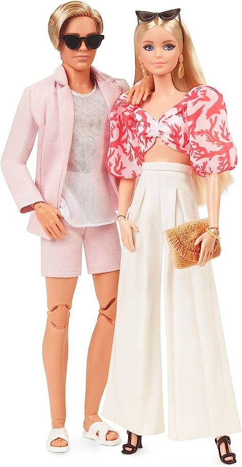 Resort Wear Fashion, Barbie E Ken, Ken Fashion, Barbie Y Ken, Gold Facial, Chiffon Crop Top, Shorts Mesh, Made To Move Barbie, Golden Bracelet