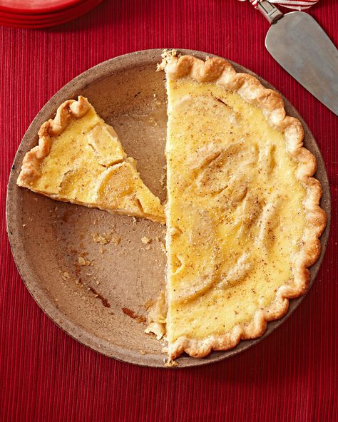 Apple-Cardamom Custard Pie Egg Custard Pie Recipe, Pastry Crust Recipe, Egg Custard Pie, Custard Pie Recipe, Egg Custard, Homemade Pastries, Pastry Crust, Custard Pie, 5 Ingredient