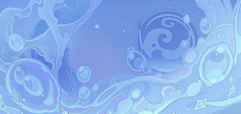 Blue Header Aesthetic, Background Genshin, Genshin Namecard, Special Background, Cute Headers For Twitter, Sketchbook Cover, Cute Laptop Wallpaper, Blue Banner, Travel Notes