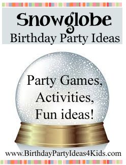 Snow Globe Birthday Party, Snow Globe Party Theme, Snowglobe Party Theme, Snow Globe Party, Indoor Birthday Games, Party Theme For Kids, Winter Birthday Party Invitations, Themed Birthday Party Ideas, Winter Wonderland Birthday Party