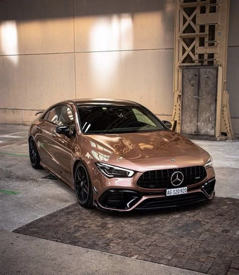 Rose Gold Mercedes, Rose Gold Mercedes Benz, Gold Mercedes, Mercedes Benz Cla 250, Cla 45 Amg, Mercedes Wallpaper, C 63 Amg, Mercedes Cla, Mercedes A Class