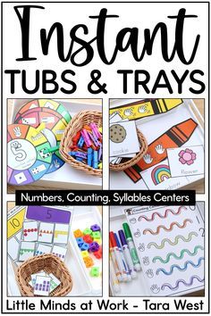 Kindergarten Morning Work Tubs, My Sight Word, Early Education Classroom, Tara West, Math Tubs, Kindergarten Morning Work, Kindergarten Freebies, Morning Tubs, Transitional Kindergarten