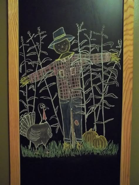 Scarecrow Chalkboard Art, November Chalk Art, Chalk Boarder Designs Fall, November Chalkboard Art, Thanksgiving Chalkboard Art, Chalkboard Fall, Blackboard Ideas, Fall Chalkboard Art, Halloween Chalkboard Art