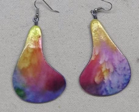 Watercolor Earrings, Watercolor Jewelry, Diy Tiara, Patina Jewelry, Free Jewellery Making Tutorials, Metal Ideas, Resin Making, Earrings Tutorial, Paper Bead Jewelry