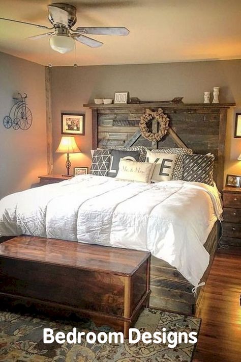 Veranda Design, Rustic Bedroom Design, Stylish Bedroom Design, Casa Country, Rustic Bedding, Country Bedroom, Farmhouse Bedroom Decor, Stylish Bedroom, Farmhouse Bedroom