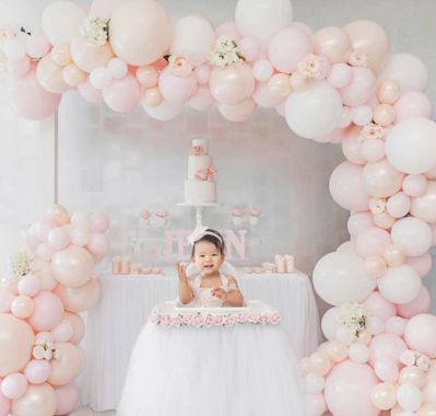 40 Epic First Birthday High Chair Decoration Ideas | CafeMom First Birthday High Chair, Baby First Birthday Themes, Birthday High Chair, 1st Birthday Girl Decorations, Onederland Birthday Party, 1st Birthday Party For Girls, Idee Babyshower