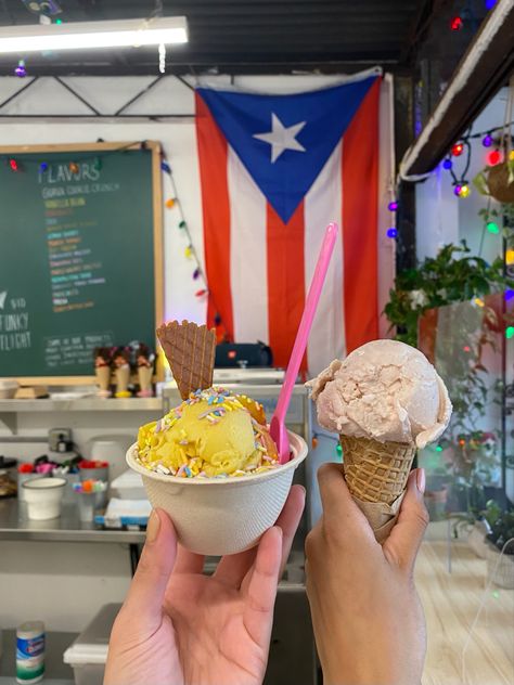 #icecream #puertorico #travel #pr #travelidea #travelpin #sanjuan Puerto Rican Ice Cream, Puerto Rico Aesthetic Food, Puerto Rico Outfits, Puerto Rico Aesthetic, Puerto Rican Christmas, Costa Rico, Honey Art, Puerto Rico Pictures, Puerto Rico Trip