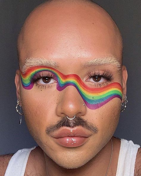 Pride Makeup, Rainbow Makeup, Drag Makeup, Pride Outfit, Beauty Bay, Looks Black, Colorful Eyeshadow, Glossy Lips, Creative Makeup