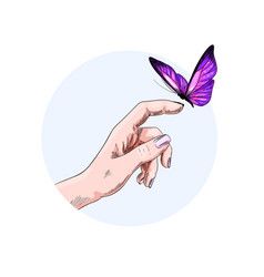 Butterfly On Hand Painting, Butterfly Hand Drawing, Butterfly Poses Drawing, Butterfly On Finger Pose, Butterflys Flying Drawings, Hand And Butterfly Drawing, Butterfly On Hand Drawing, Hand Holding Butterfly, Butterfly On Finger