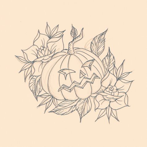 Old school Halloween pumpkin, tattoo flash  Www.facebook.com/lhptattoo Apple Tattoo Black And White, Vintage Halloween Tattoo Ideas, Cute Fall Tattoos, Halloween Pumpkin Tattoo, Jackolantern Tattoo, Old School Halloween, Fall Tattoo Ideas, Pumpkin Tattoos, Fall Tattoo