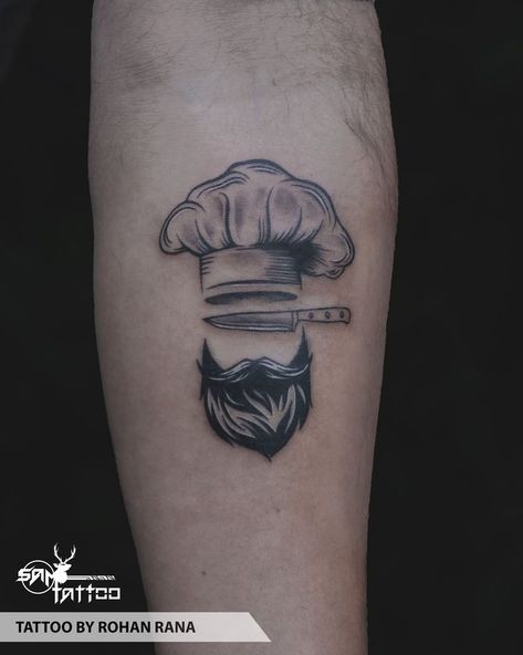 Cooking Tattoo, Sam Tattoo, Culinary Tattoos, Positivity Tattoo, Iphone Wallpaper Rap, Chef Tattoo, Captain America Art, Winning Tattoo, Food Tattoos