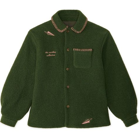 This wool jacket is both cozy and cute, embellished with blanket stitch embroidery and airplane details. | The Sunday Collective | Wool Airplane Felt Jacket, (Green, Size 8Y) | Maisonette collects the best children’s products from around the world (unlike Zulily, Etsy, The Tot, Farfetch Kids, Childrensalon, Crate and Kids, Kohls, Wayfair, Buy Buy Baby, Nordstroms, Mini Boden, J.Crew Factory, or PotteryBarn Kids), creating a curated shopping experience for you. Think of us as your shortcut to fas Men’s Fashion Jacket, Bog Jacket, Blanket Stitch Embroidery, Felt Jacket, Komodo, Blanket Stitch, Buy Buy, Buy Buy Baby, Oui Oui