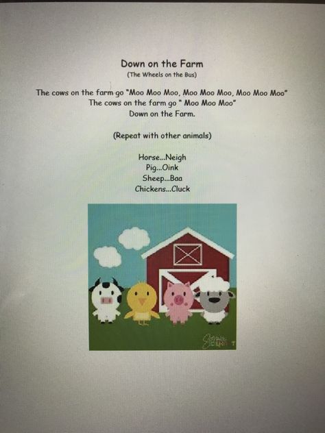 Farm song. Preschool. Farmer Songs Preschool, Farm Poems For Preschool, Farm Songs For Toddlers, Farm Theme Preschool Activities, Farm Classroom Theme, Farm Activities Preschool, Farm Songs, Toddler Songs, Preschool Farm