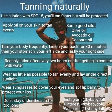 Good Tanning Tips, Beach Tanning Tips, Fast Tanning Tips In The Sun, Tanning Hack, Best Tanning Tips, Tips For Tanning, Sun Tanning Tips, Tanning Hacks, Tan Faster