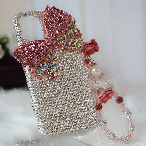 Crystal Diamond Bow Wrist Phone Case | Case Crystals Samsung Note 20 Ultra - Phone - Aliexpress Crystal Phone Case, Luxury Iphone Cases, Bling Phone Cases, Bling Phone Case, Fun Wallpaper, Girly Phone Cases, Diamond Bows, Diy Rhinestone, Pink Phone Cases