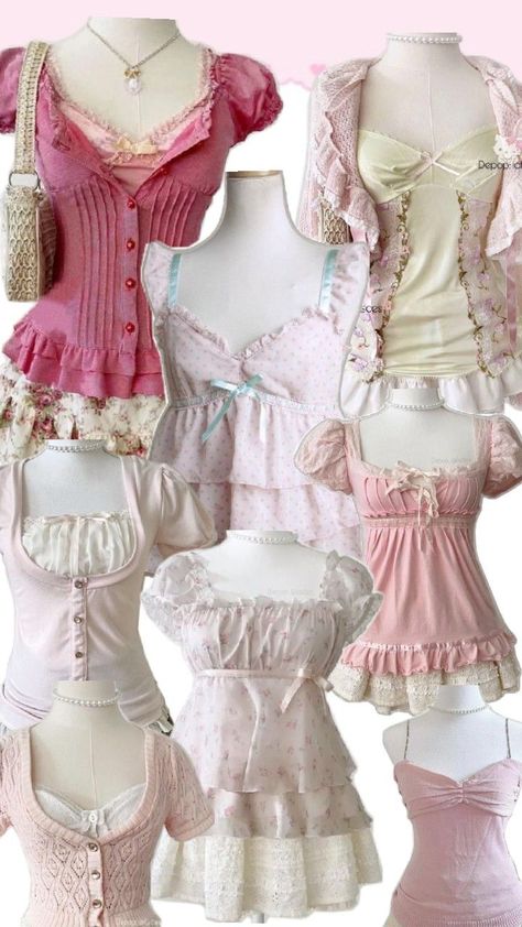 Shojo Girl Outfit Ideas, Pretty In Pink Aesthetic Outfits, Shojo Girl Style, Shojo Girl Outfit Aesthetic, Shojo Aesthetic Outfits, Shoujo Outfit Ideas, Coquette Lookbook, Shojo Girl Outfit, Shojo Outfits