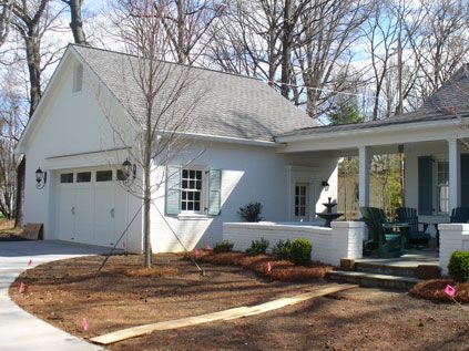 Porch Breezeway To Garage, Extending Garage Forward, Breezeway Ideas To Garage, Garage Breezeway, Garage Additions, Covered Walkways, Breezeway Ideas, Plan Garage, Courtyard Garage