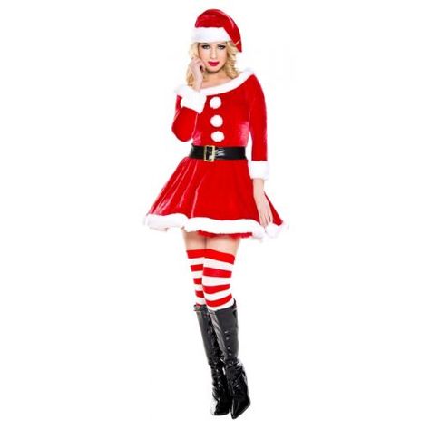 Mrs-Claus-Costume-Adult-Miss-Santa-Christmas-Fancy-Dress Mrs Santa Claus Costume, Mens Christmas Costumes, Santa's Helper Costume, Mrs Claus Outfit, Christmas Elf Costume, Christmas Fancy Dress, Santa Dress, Santa Costume, Christmas Costumes