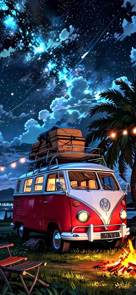 Cars Retro Wallpaper, Vw Bus Wallpaper Iphone, Retro Car Wallpaper Iphone, Volkswagen Bus Wallpaper, Camper Wallpaper, Car Artwork Wallpaper Iphone, Simpson Wallpaper Iphone, Ocean Art Painting, Android Wallpaper Art