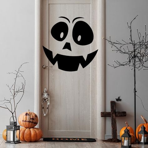 PRICES MAY VARY. Great Value Halloween Decoration:You will receive a set of Halloween demonic expression stickers, which perfectly match the Halloween theme and meet your Halloween decoration needs. Sticking to the door adds some Halloween atmosphere to your entire space Serving Halloween:Our Halloween demonic expression stickers set is made of high-quality PVC material, which is strong and easy to use, not easy to tear, has clear pattern printing, beautiful appearance, and is not easy to fade.