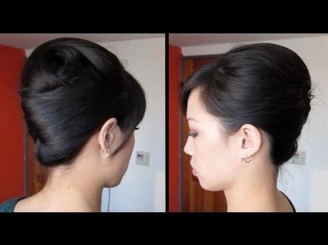 Easy Updos for Long Hair | Beauty High Updo For Long Thick Hair, Sanggul Cepol, Fancy Hairdos, French Twist Braids, French Twist Tutorial, Twist Tutorial, French Roll Hairstyle, Easy Updos For Long Hair, French Twist Updo