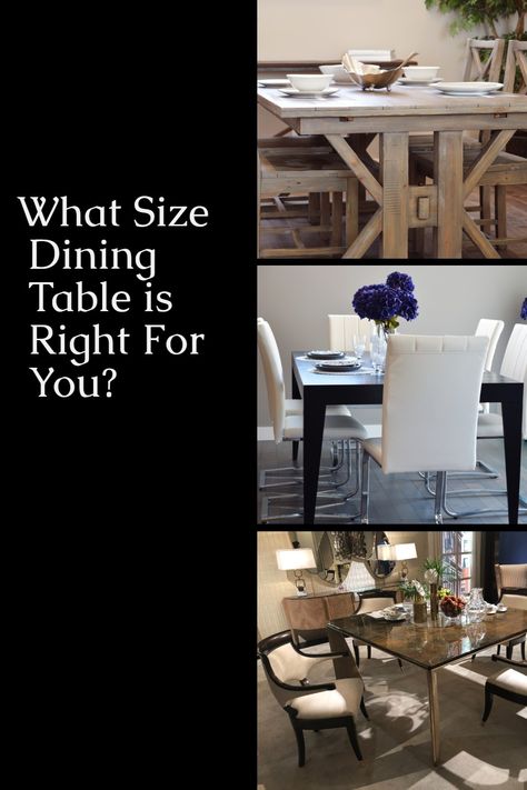 What is the perfect dining table dimension for your space? What shape should your dining table be? How many people are you wanting to seat? via @repurposedlife Dining Table Sizes And Seating, Dining Table Height, Bistro Table Set, Dining Table Sizes, Octagon Table, Dining Table Dimensions, Small Dining Area, Big Table, Counter Height Table