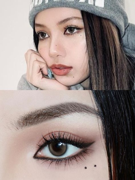 Smoky Foxy Eye, Lisa Makeup, Blackpink Makeup, Kpop Idol Makeup, Makeup For Downturned Eyes, Anime Eye Makeup, Doll Eye Makeup, Dope Makeup, Makeup Looks Tutorial