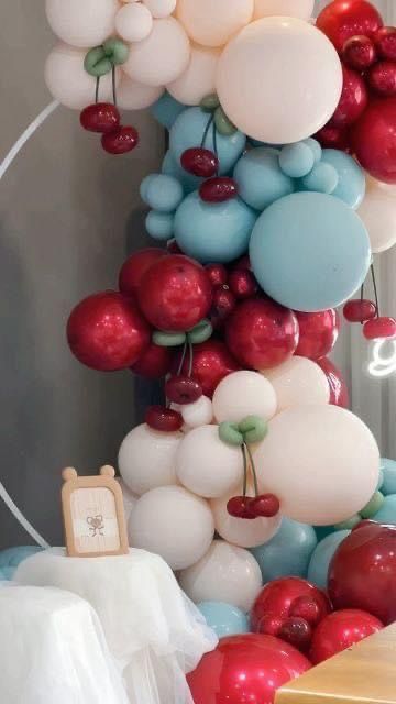 Candy Land Decor, Party Balloons Diy, Cherry Baby, Birthday Party Theme Decorations, Birthday Balloon Decorations, Balloon Diy, Theme Party Decorations, Balloon Decorations Party, Candy Land Christmas