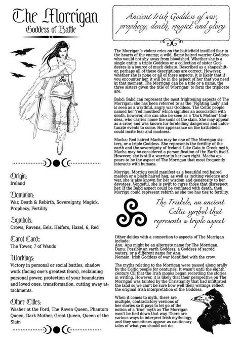 Morrigan Celtic Goddess, Planet Astrology, The Book Of Shadows, Celtic Deities, The Morrigan, Irish Goddess, Goddess Magick, Book Of Shadows Pages, Grimoire Pages