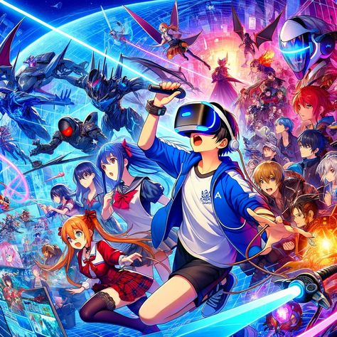 Are you an avid anime fan craving to step into the shoes of your favorite characters? Are you also intrigued by the immersive possibilities of virtual reality (VR)? If so, you're in for a treat! The fusion of anime and VR has birthed a new realm of gaming experiences, allowing players to dive headfirst into captivating anime worlds like never before. Vr Drawing, Vr Anime, Vr Gaming, Fantasy Universe, Virtual Games, Cover Templates, Top Anime, Epic Story, Vr Games