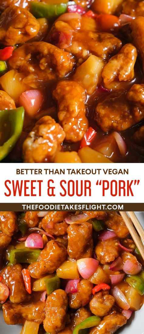 Sweet And Sour Fried Rice, Sweet And Sour Pork With Pineapple, Vegan Sweet And Sour Chicken, Soy Chunk Recipes, Recipes With Soy Curls, Soy Curls Recipes Vegan Healthy, Vegan Dinners For Kids, Soy Chunks Recipes Vegan, Soy Meat Recipes