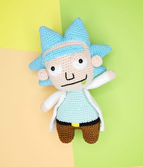 Rick Sanchez, Basic Crochet, Crochet Lessons, Toy Crochet, Amigurumi Free, Crochet Basics, Amigurumi Free Pattern, Amigurumi Crochet, Amigurumi Pattern