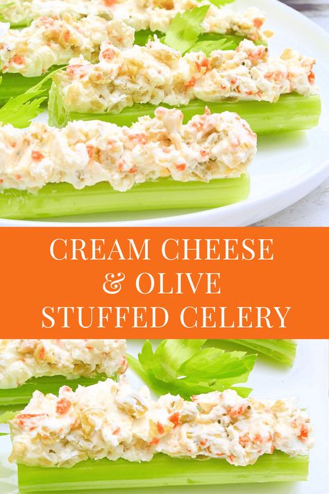 Olive Stuffed Celery, Cream Cheese And Olives, Celery Cream Cheese, Celery Snacks, Stuffed Celery, Cheese And Olives, Celery Recipes, Holiday Appetizer, 140 Pounds