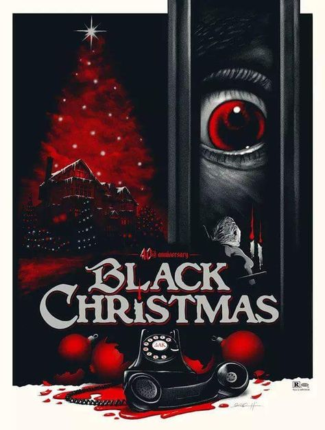 Horror Movie Poster Art : Black Christmas, 1974 by Gary Pullin Black Christmas Movies, Black Christmas 1974, Christmas Horror Movies, Scary Christmas, Christmas Horror, Creepy Christmas, Slasher Movies, Horror Movie Icons, Dark Christmas