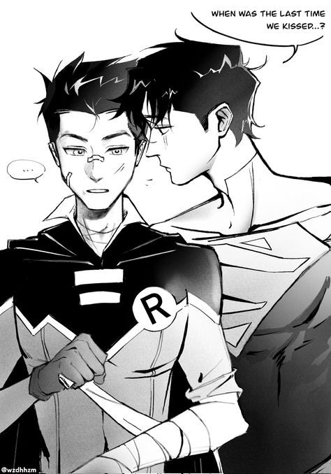 Jon Kent X Damian Wayne, Jon X Damian Fanart, Damian Wayne X Jon Kent, Damian And Jon, Evil Superman, Jon Kent, Superman X Batman, Robin Comics, Funny Umbrella