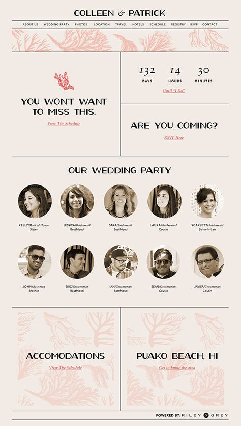 beach wedding website from Riley and Grey Wedding Party Website Ideas, Wedding Sites Ideas, Wedding Website Design Templates, Wedding Website Ideas Design, Wedding Invite Website, Wedding Invitation Website Design, Wedding Day Itinerary Template, Destination Wedding Website, Wedding Website Ideas