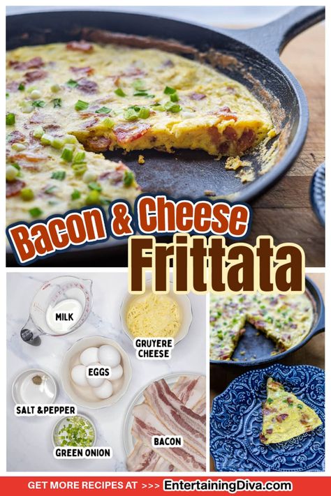 Crustless Quiche Lorraine, Fritatta Recipe, Bacon Frittata, Quiche Lorraine Recipe, Holiday Recipes Thanksgiving, Sticky Buns Recipes, Christmas Breakfast Recipe, Jello Shot, Frittata Recipe