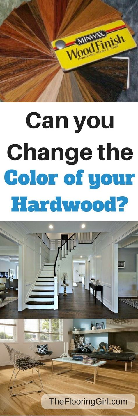 Can you change the color of your hardwood floors?  Info on how to change the stain color of your hardwood flooring from light to dark or dark to light. Floor Stain Colors, Wood Floor Stain Colors, Modern Wood Floors, Living Room Hardwood Floors, Wood Floor Colors, Hardwood Floor Colors, Old Home Remodel, Light Hardwood, Hardwood Floors Dark