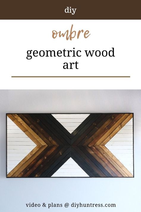 ombre-wood-art-geometric-wood-art Simple Wood Burning, Diy Huntress, Wall Art Paint, Geometric Wood Art, Neat Crafts, Fine Woodworking Project, Awesome Woodworking Ideas, Wood Burning Techniques, Wood Art Diy