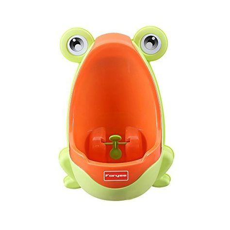 Foryee(TM) Cute Frog Potty Training Urinal for Boys with Funny Aiming Target (Green), http://www.amazon.ca/dp/B00WEQ48DS/ref=cm_sw_r_pi_awdl_3KRJwb0CB9JHS Frog Toilet, Baby Urinal, Frog Bathroom, Baby Toilet Training, Baby Toilet, Potty Trainer, Toddler Potty, Potty Toilet, Potty Training Boys