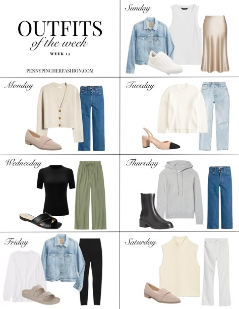 Capsule Wardrobe 2024 - Penny Pincher Fashion Spring Capsule Wardrobe Outfits, Spring Transition Outfits 2024, Spring Fashion 2024, 2024 Capsule Wardrobe, Spring Capsule Wardrobe 2024, Year Round Capsule Wardrobe, 13 Outfits, Spring Transition Outfits, Clothes Capsule Wardrobe