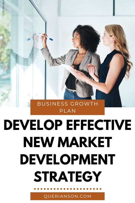 New Market Development Strategy and Business Growth Plan - two women planning for business new market expansion Business Development Strategy, Community Market, Small Business Strategy, Small Business Growth, New Market, Business Success, Business Development, Business Goals, Community Group